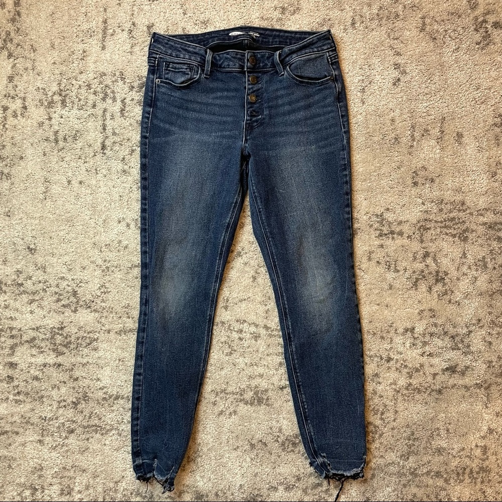 Old Navy Rockstar Super Skinny Ankle Mid Rise Button Fly